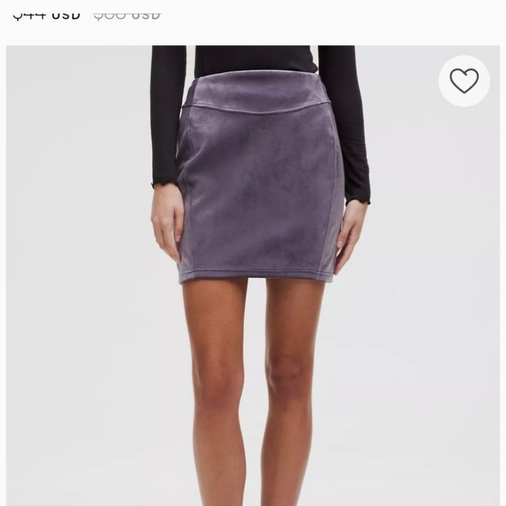 NWT Special Edition Lululemon Scuba HR MINI Skirt Velvet Sz Med. NIGHTFALL